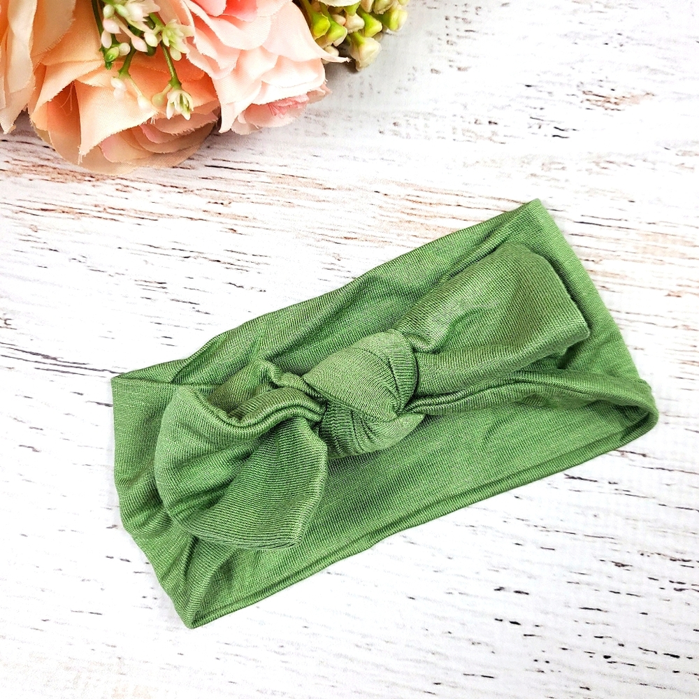Spearmint Love Cotton Headband Sage 0-12M